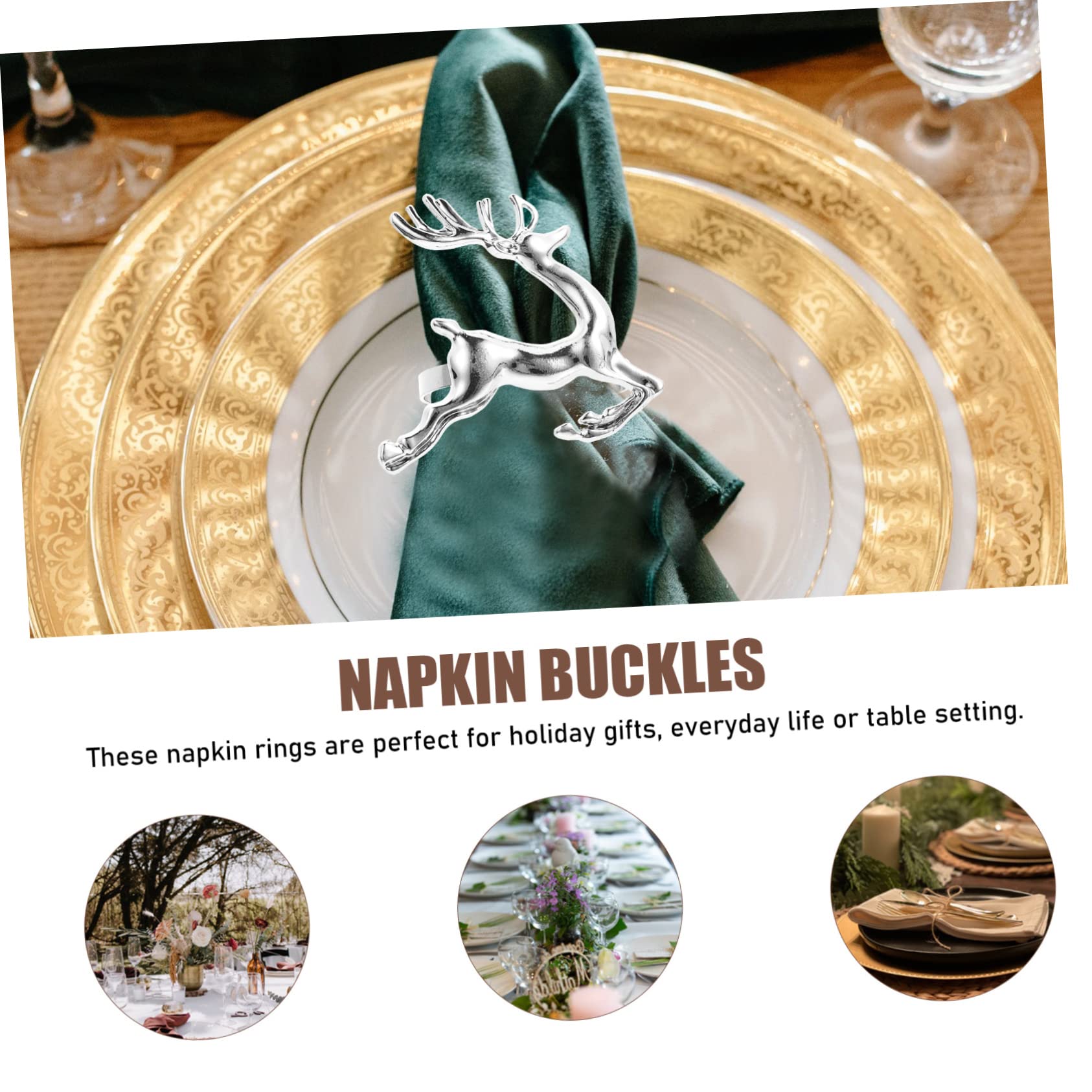 TOPBATHY 30 Pz Portatovaglioli natale decorazioni tavola portatovaglioli natalizi decorazioni per tovaglioli anello decorativo tovagliolo decorazioni natalizie arredamento lega