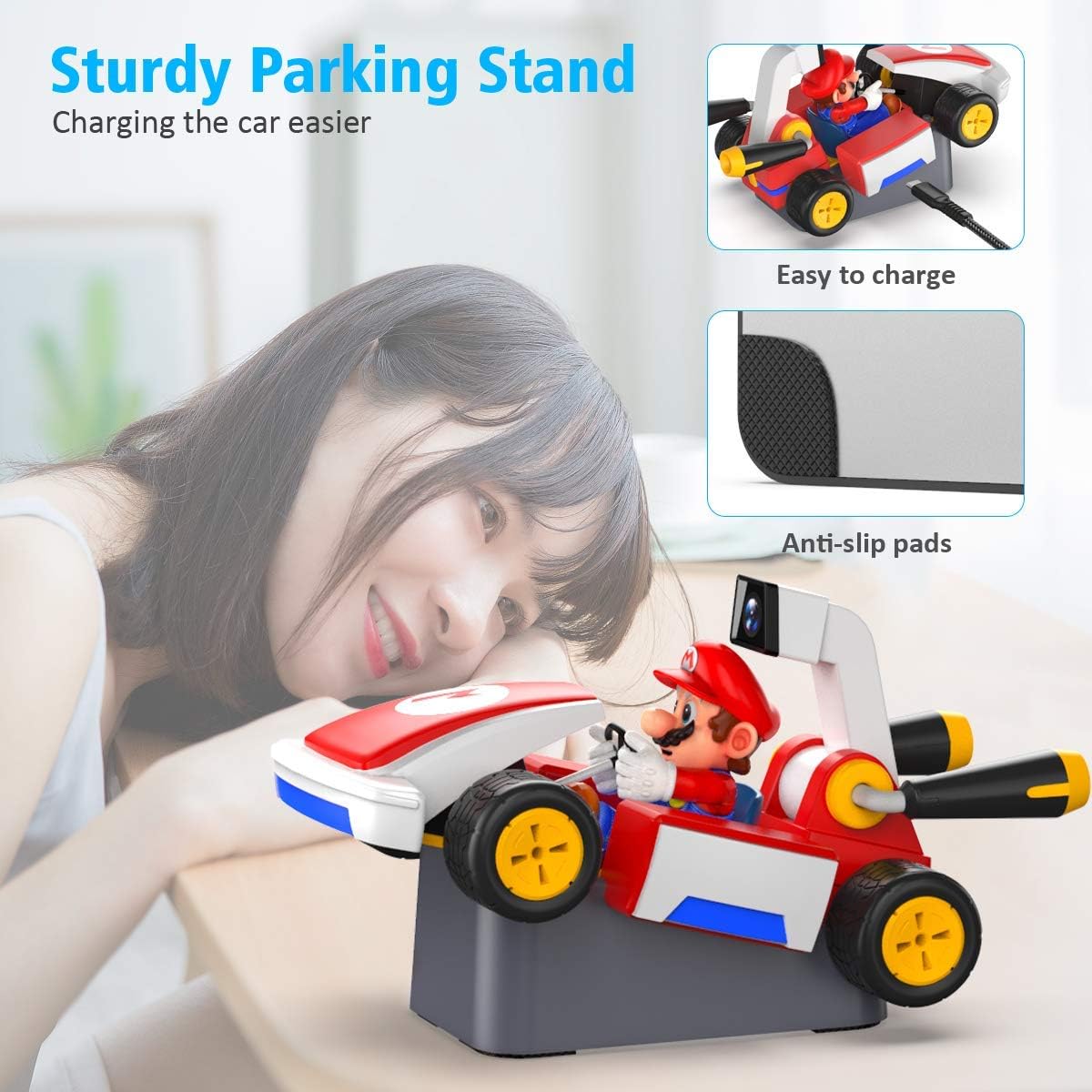 Accessories Kit Bundle Compatible with Nintendo Switch Mario Kart Live, OIVO Kart Case, Kart Mount Holder, Kart Head Cover, AR Lens Cover : Video Games