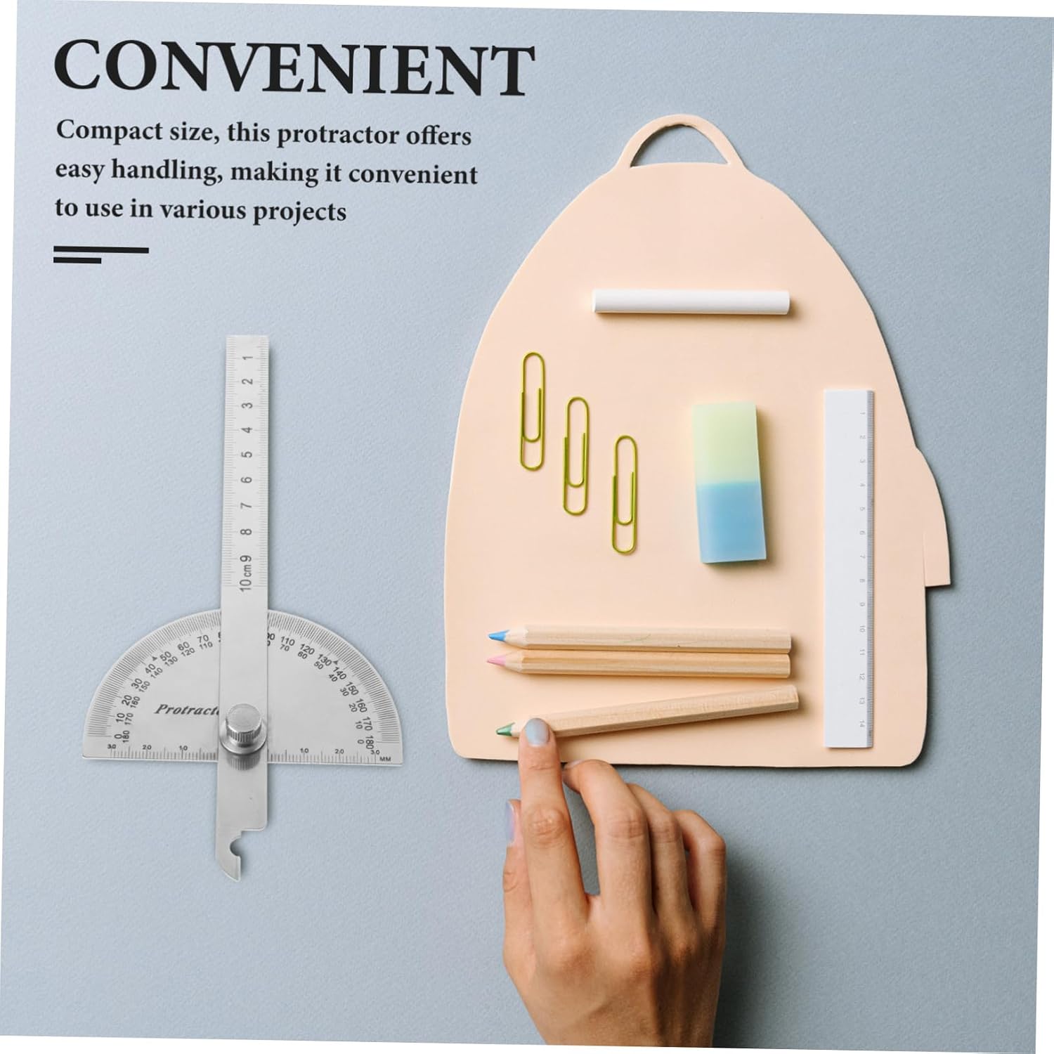 Lurrose Angle Ruler Protractor Tool for Woodworking Measuring Edge Ruler for Precision Carpentry and Construction Projects Versatile Woodworker Instrument