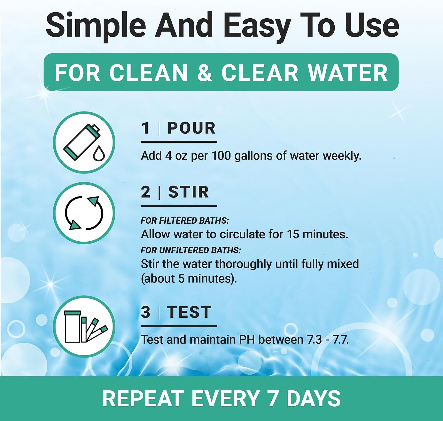 Bio Ouster Cold Plunge Water Stabilizer - Naturally Oxidizes, Treats, Balances Ice Bath Water - Cold Plunge Water Treatment for Clean, Clear & Fresh Water - Made in USA (16oz)