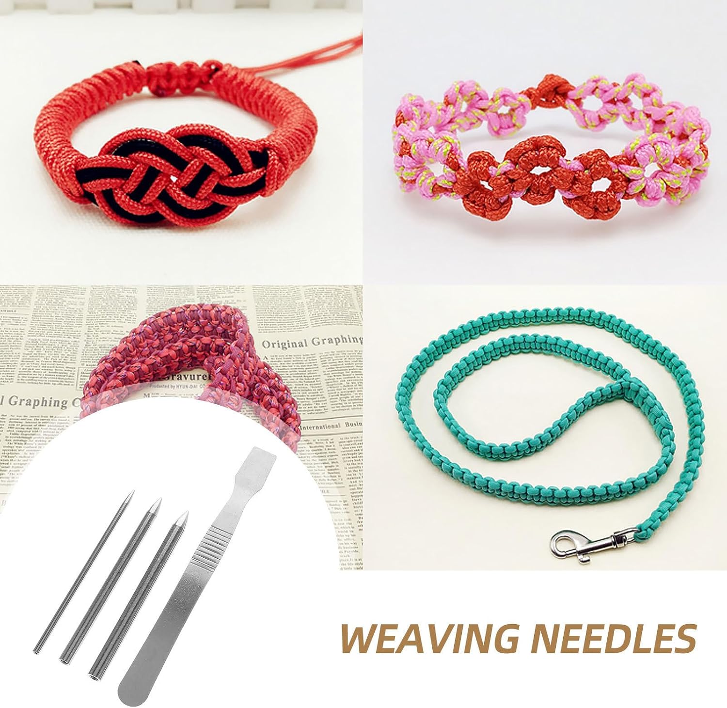 Lacing Needles Set Paracord Stainless Steel for DIY Repairs and Weaving