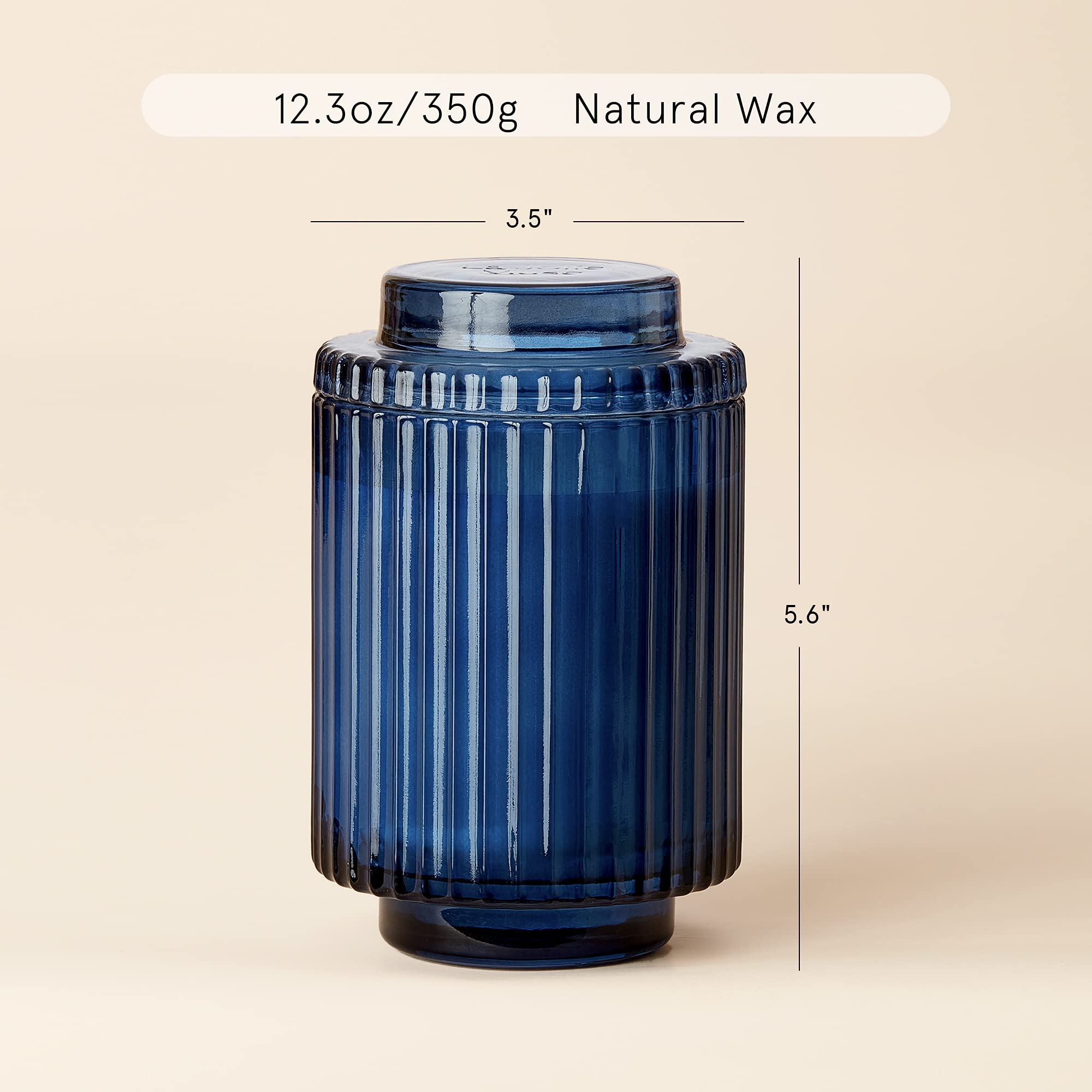 LA JOLIE MUSE Vela Aromática de Eucalipto y Romero, Cera Natural, 350g, 80 Horas