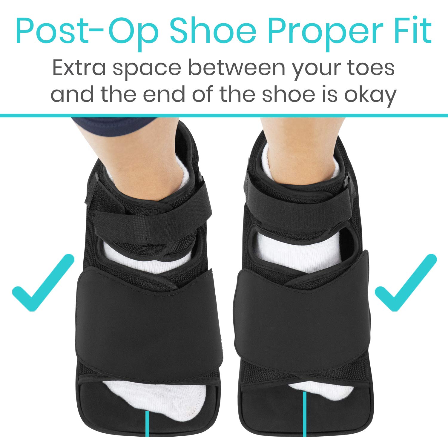 Vive Offloading PostOp Shoe Forefront Wedge Boot for Broken Toe Injury Non Weight Bearing