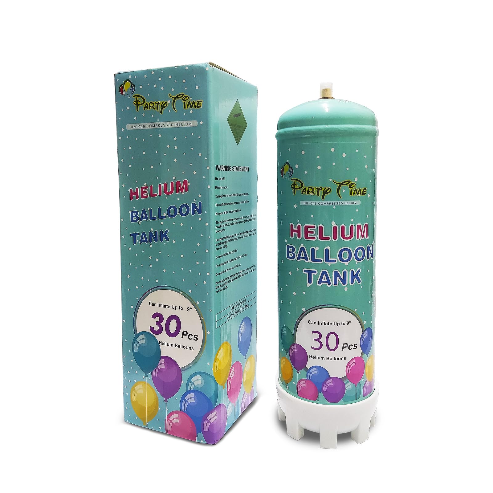 PARTY TIME - 30 Pieces Disposable Helium Gas Cylinder Party Kit Helium Balloon Tank Filler Party Kit - Create Memorable Celebrations with Helium Cylinder Balloon Solution