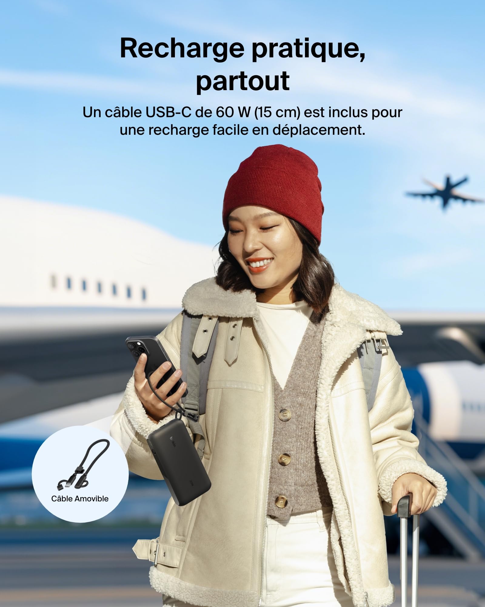 Belkin BoostCharge Batterie Externe 20 000 mAh avec Écran - Noir