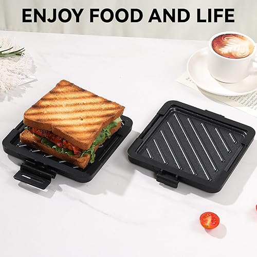 Miniatura 7 de Toastie Sandwichera para microondas, máquina de panini de placa antiadherente, versátil tostadora pequeña, apta para tostadas en horno de