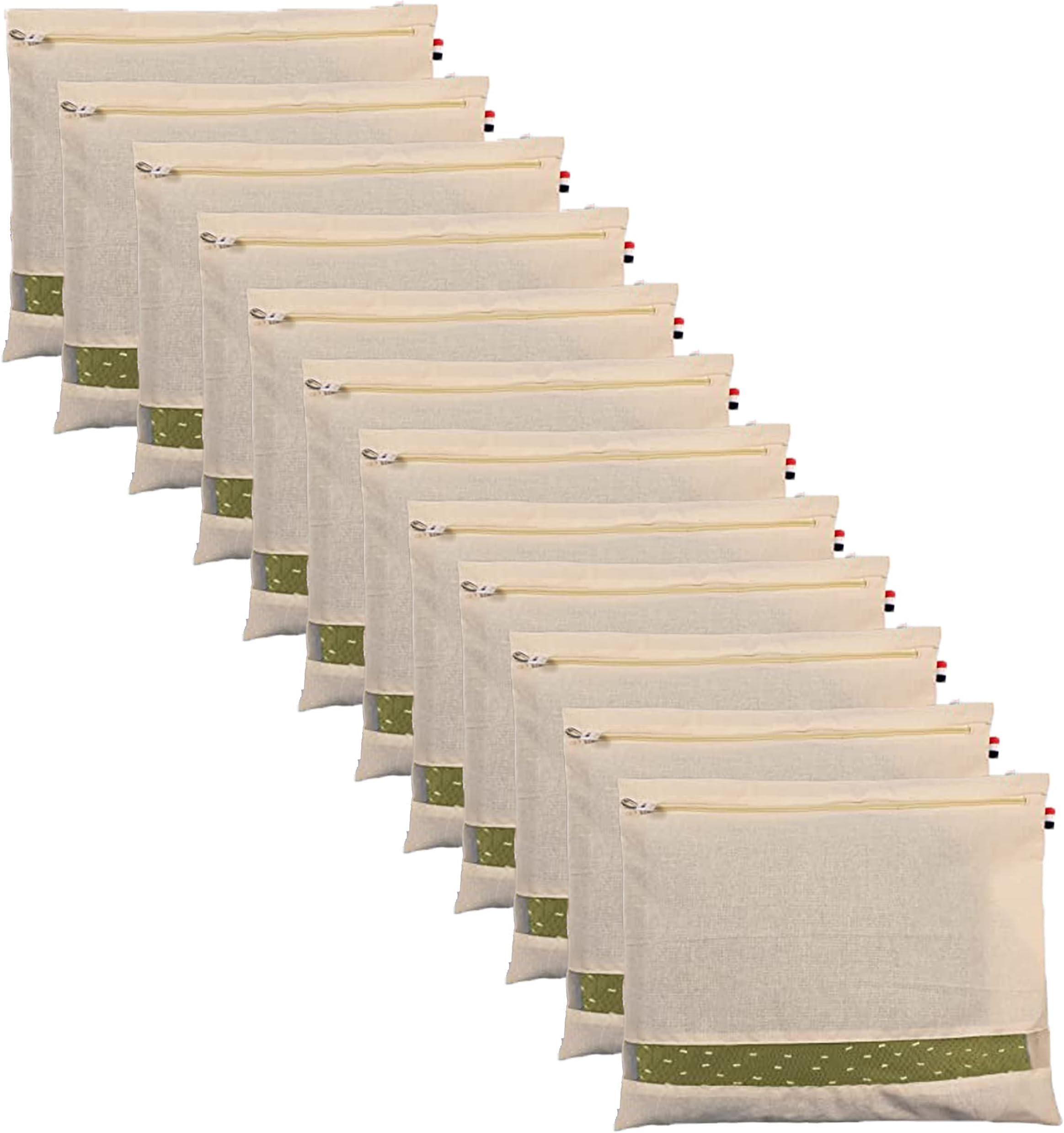 Nirvik Cotton Saree Bags/Covers for Storage | Big size single (16 x 14 Inches) with Zip Closure for Clothes Bags and Wardrobe Organizer with Transparent mesh window (12)