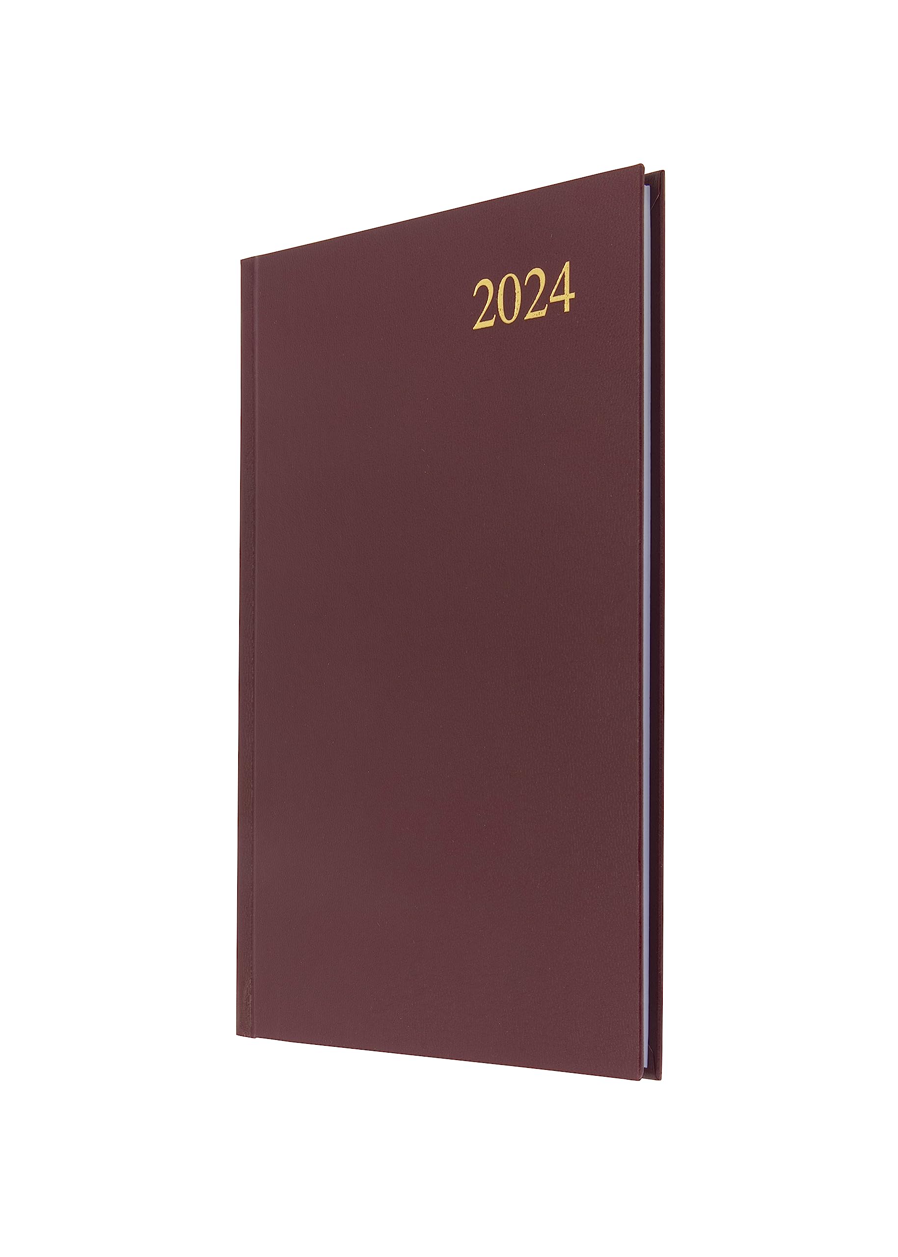 CollinsDebden Collins Essential A5 Diary Week to View Planner 2024 - Complete Planner 2024 Daily Weekly and Monthly View - (A5 Size Maroon)