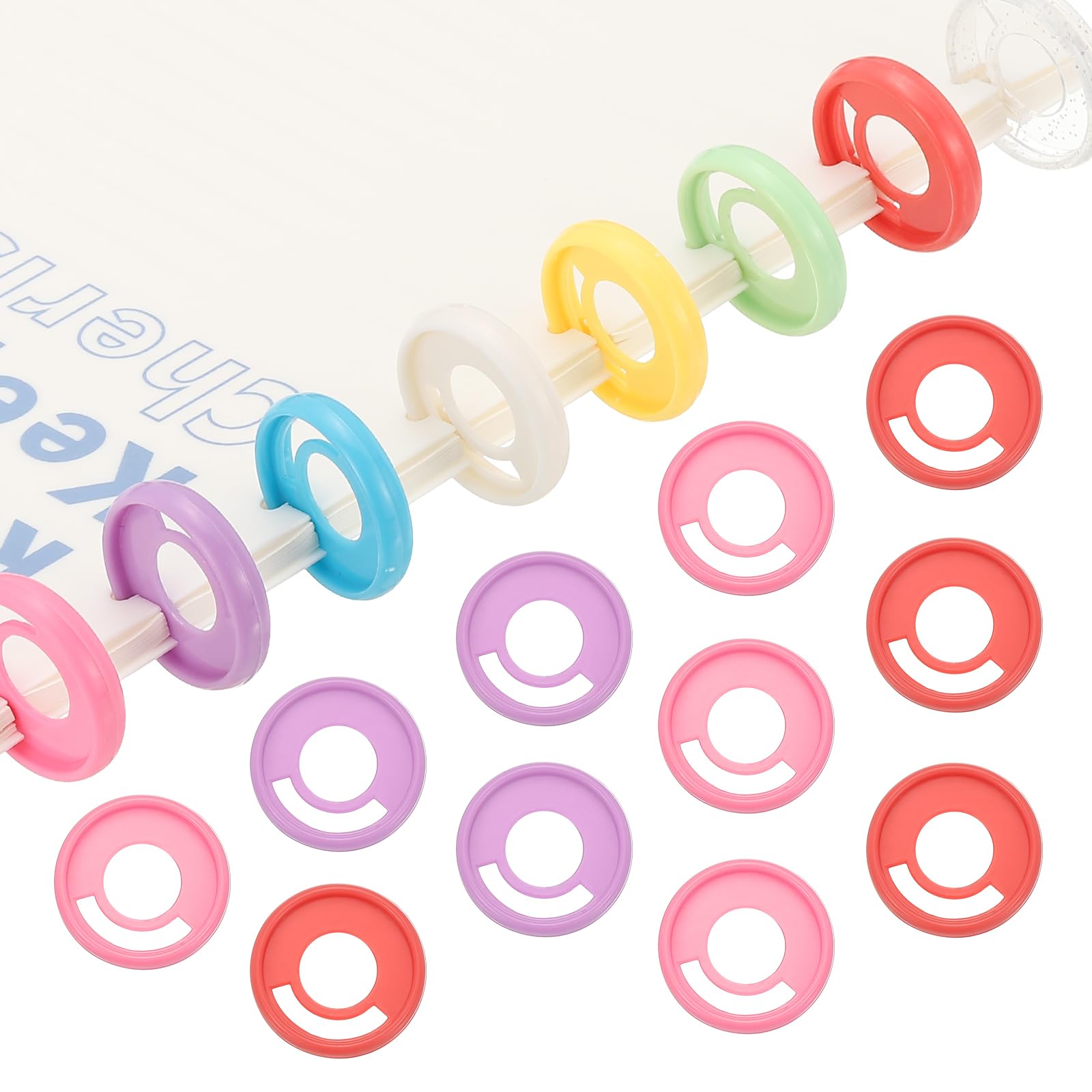 PATIKIL 28mm 1.1" Plastic Round Book Binding Discs