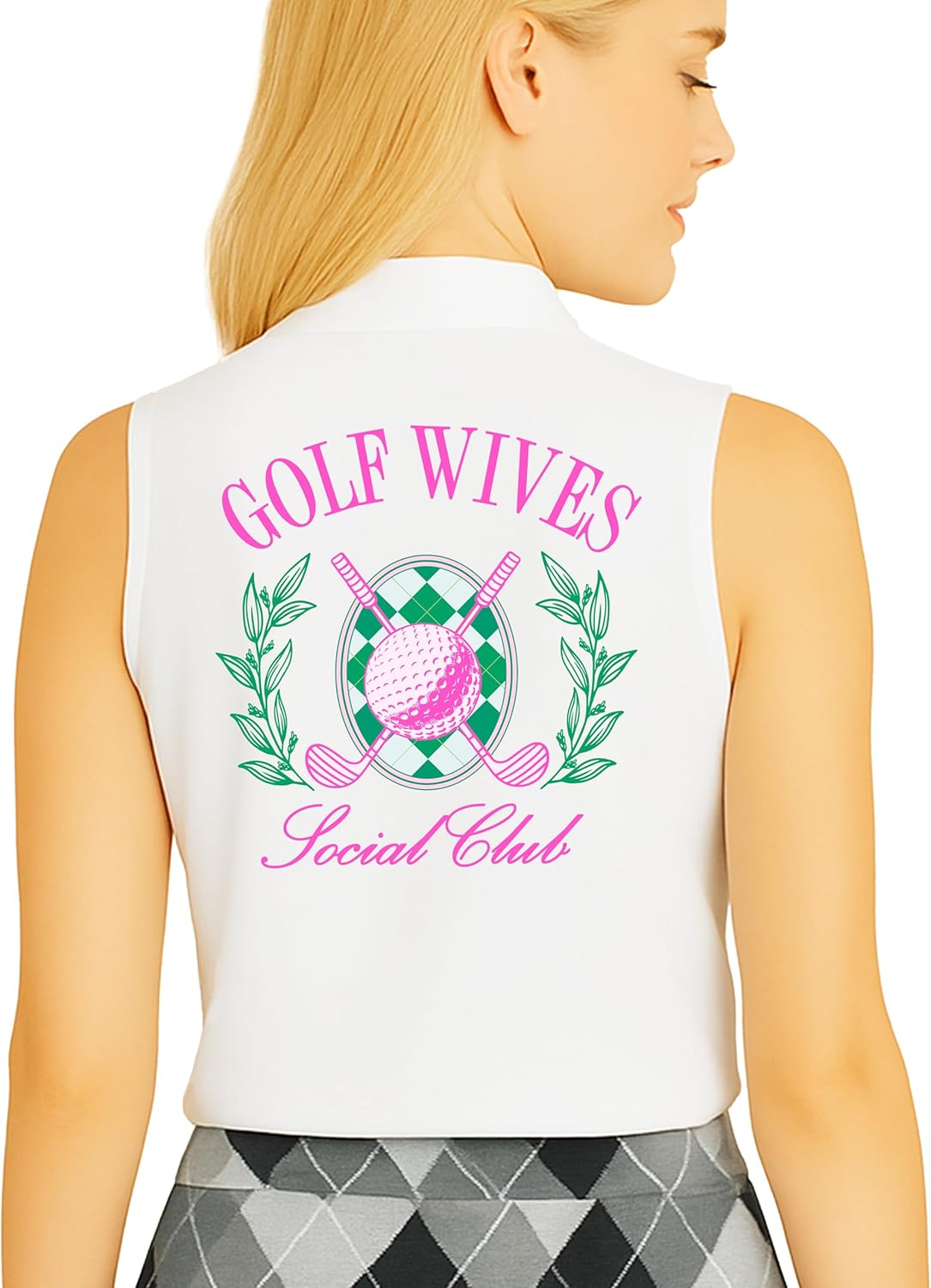 Golf Wives Social Club Polo Shirt for Women Funny Preppy Golf Wife Outfit