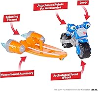 Vista 2 de Loop Hoopla - Motocicleta de juguete con accesorio de tablero de vroomboard, multicolor