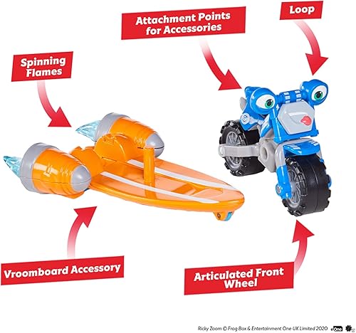 Miniatura 2 de Loop Hoopla - Motocicleta de juguete con accesorio de tablero de vroomboard, multicolor