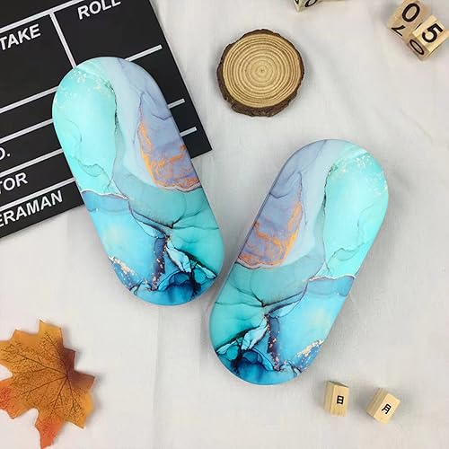 Miniatura 2 de AITIME Estuche portátil para lentes de contacto y lentes de contacto de doble cara 2 en 1, mármol, multifunción, duradero, compacto, kit de