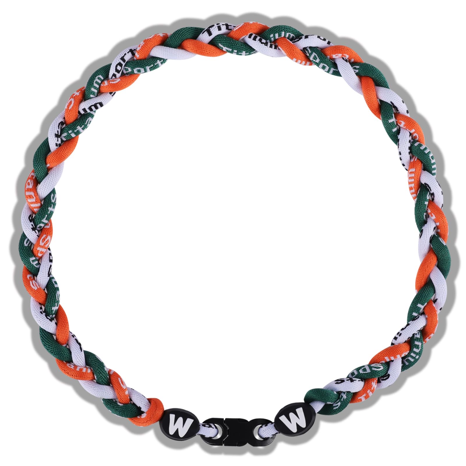 Willtok Premium 18inch Baseball Necklace w/Nylon Tri-Braided Rope Tornado Design