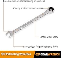Vista 2 de GEARWRENCH 86914 - Llave combinada de trinquete de 14 mm con arco oscilante de 4 grados y 12 puntos