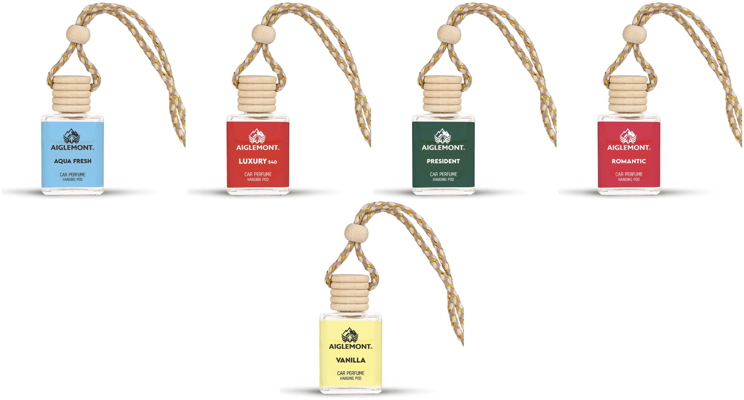 Car Perfumes combos | Aqua Fresh+ Luxury 540 + President+ Romantic+ Vanilla| Combo of 5 | 10 ml Each-image-17