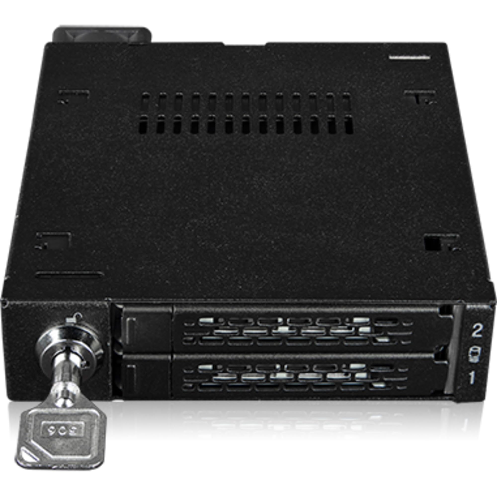 ICY DOCK ToughArmor MB092VK-B Rack móvil, Caja de Rack Robusta de Metal para 2 x SlimSAS SFF-8654 4i para bahía de 3.5"