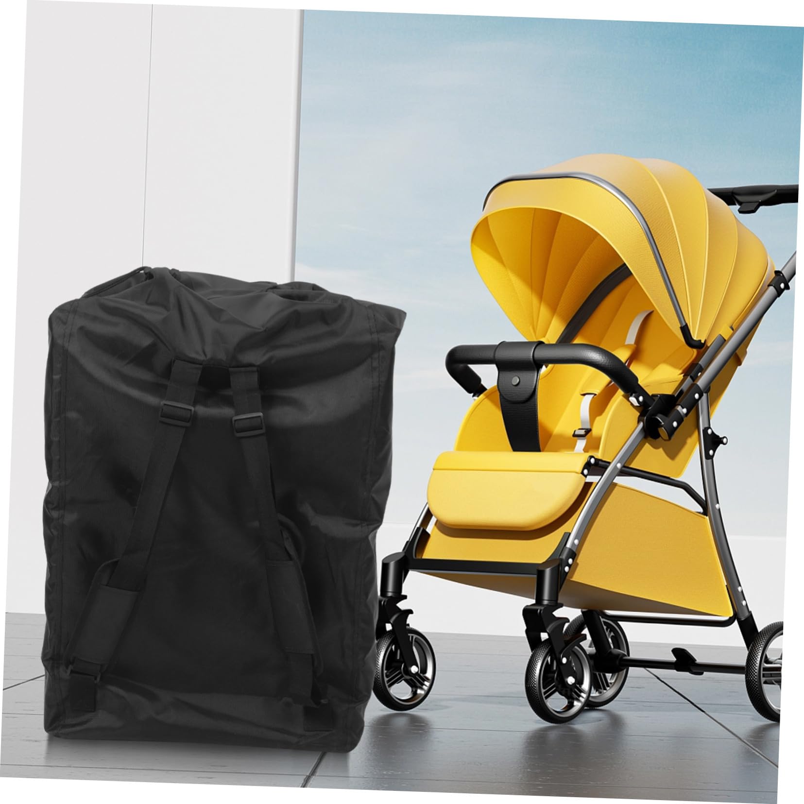 Toyvian Borsa per Passeggino Leggera Tasche Multiple per Organizzazione Realizzata in Oxford per Protezione Durante Viaggi in Aereo o Treni