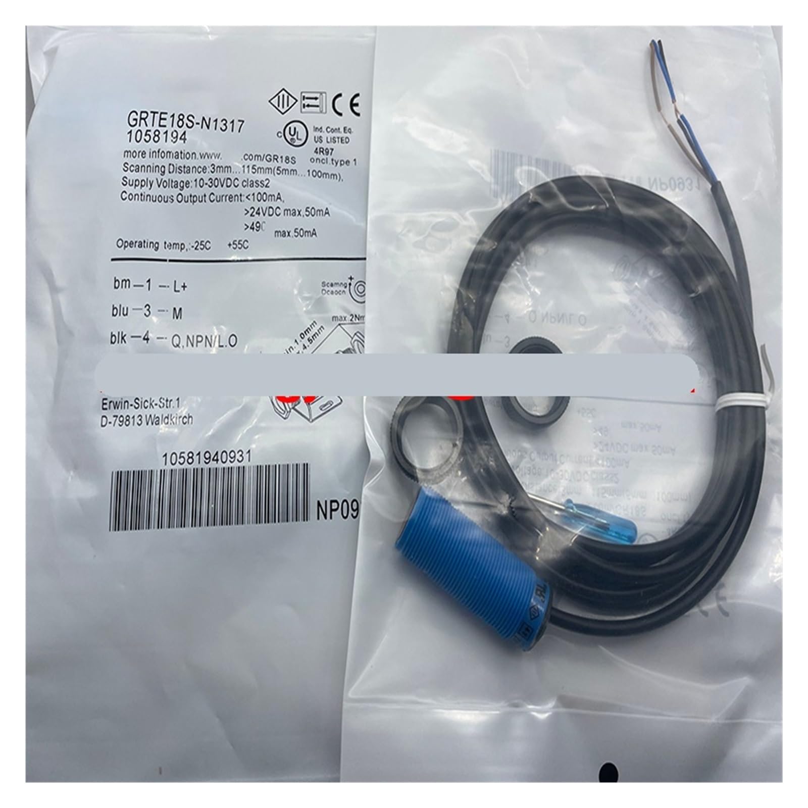 CJKXPZMH 1pcs photoelectric switch sensor GRTE18S-P2412V GRTE18S-P2312S02 GRTE18S-P2319 GRTE18S-N231Z GRTE18S-P231Z(GRTE18S-P2412V)