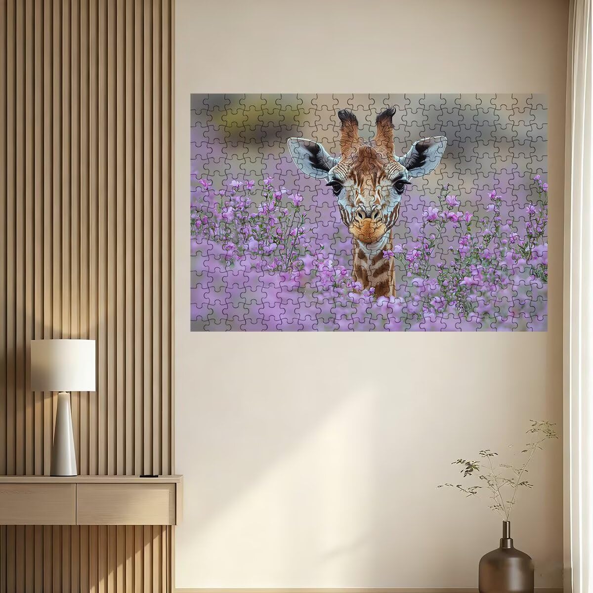 Puzzle 3000 Pezzi Giraffa, Puzzle Fiore per Adulti, Puzzles in Legno Intrattenimento Creativo, Divertimento, Puzzles Educativi Classici con Confezione di Alta Qualità Idea Regalo Donna Decor -3014