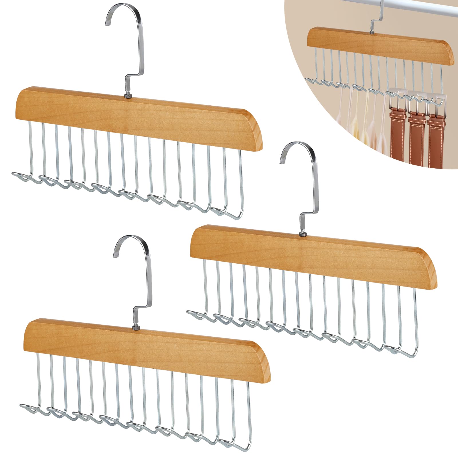 lot 3 cintres ceintures 28cm rangement