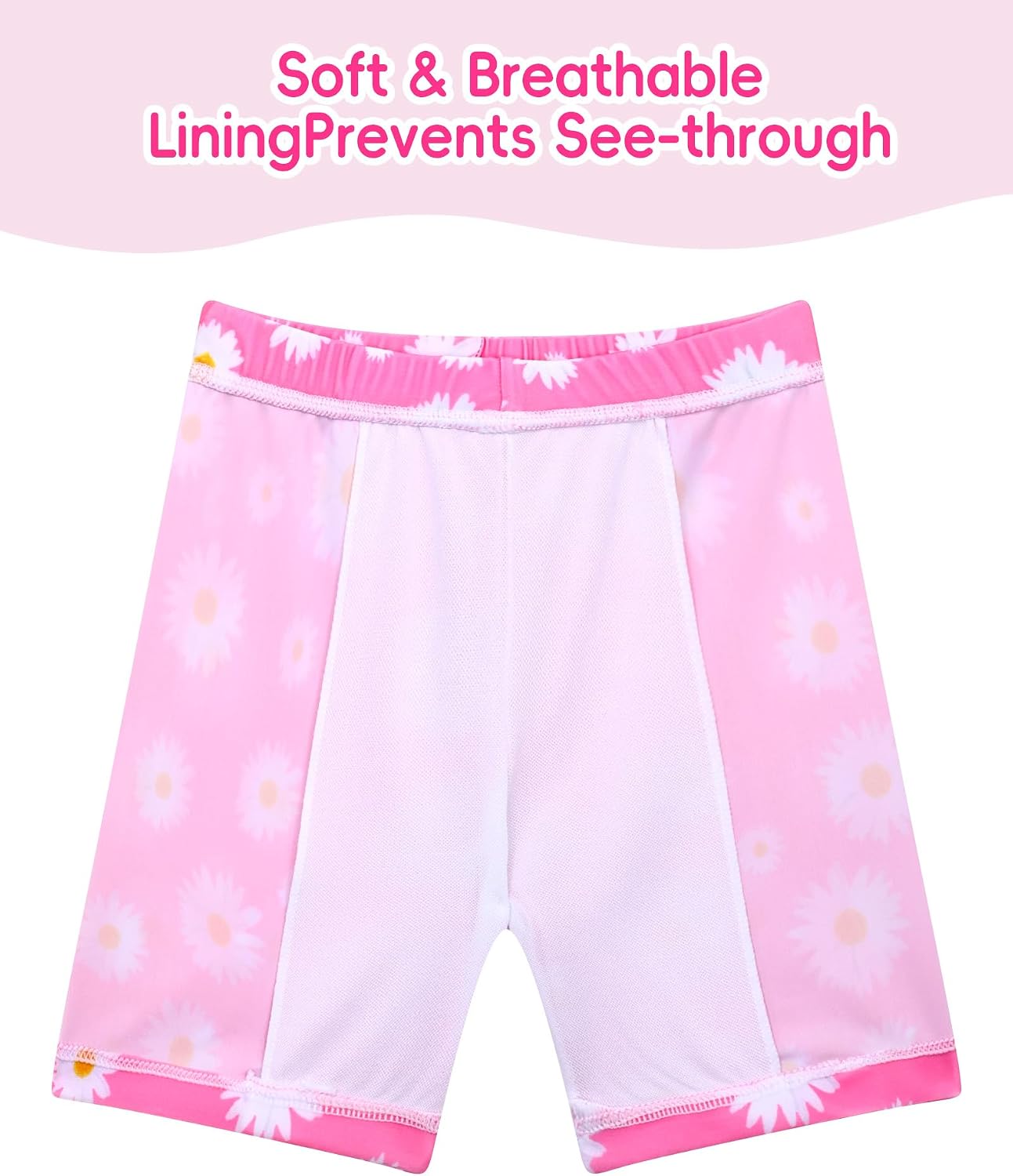 Girl Swimsuits 2 Pieces Multicolor Short Sleeve Quick Dry Durable Rash Guard Set with Shorts
