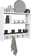 Esilo Hanging Kitchen Shelf | Dimensions Approx. H 60 x W 60 x D 15 cm | Hanging Shelf with Three Compartments | Wall Shelf | Kitchen Furniture