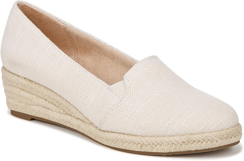 Amazon.com | LifeStride Womens Kamilla Wedge Espadrilles Lux Navy Linen 6 M  | Platforms \u0026 Wedges