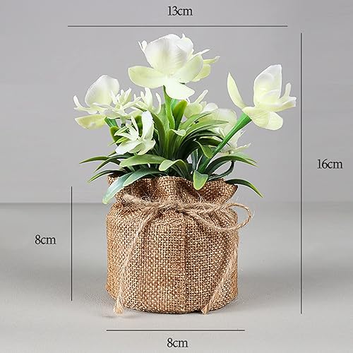 Miniatura 7 de shlutesoy Decoración de plantas falsas, maceta, bonsái artificial, sin olor, decorativo, vívido para el hogar, planta bonsái artificial para hotel,