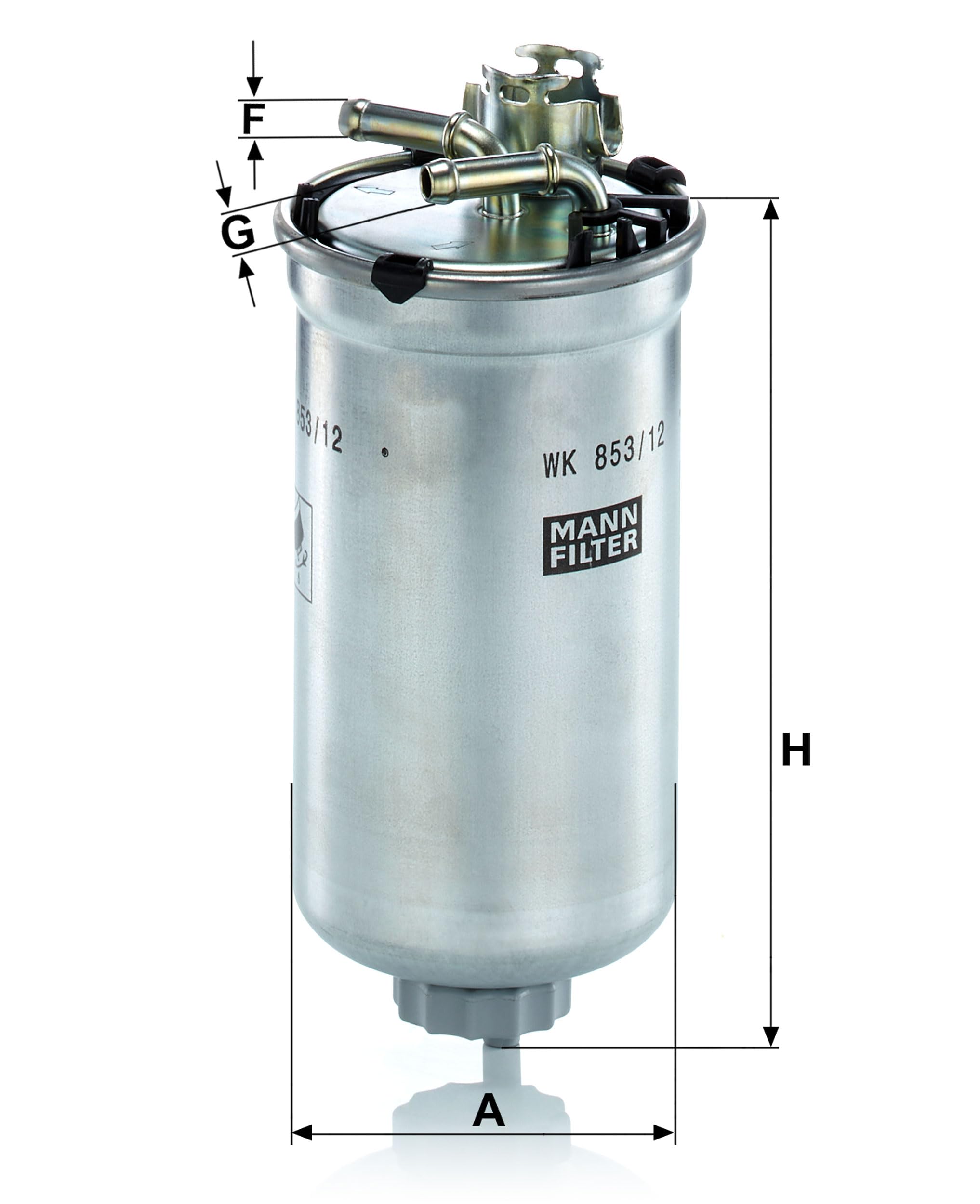 MANN-FILTER WK 853/12 Z Filtre à Carburant - Haute Qualité Pour Véhicules Tourisme Et Utilitaires