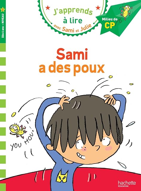 Portada de Sami et Julie Cp Niveau 2 Sami a des Poux