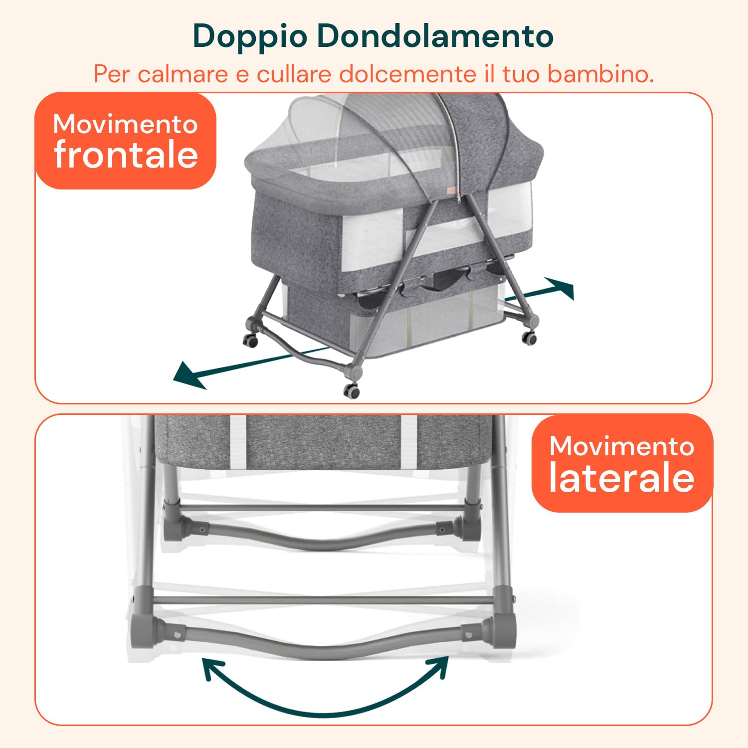 Avilia - Culla Neonato Pieghevole, Lettino per Bambini Co-Sleeping con Zanzariera Fotosensibile e Materasso Traspirante, Culla Fianco Letto Compatta e facile da Trasportare, Rapida Chiusura.