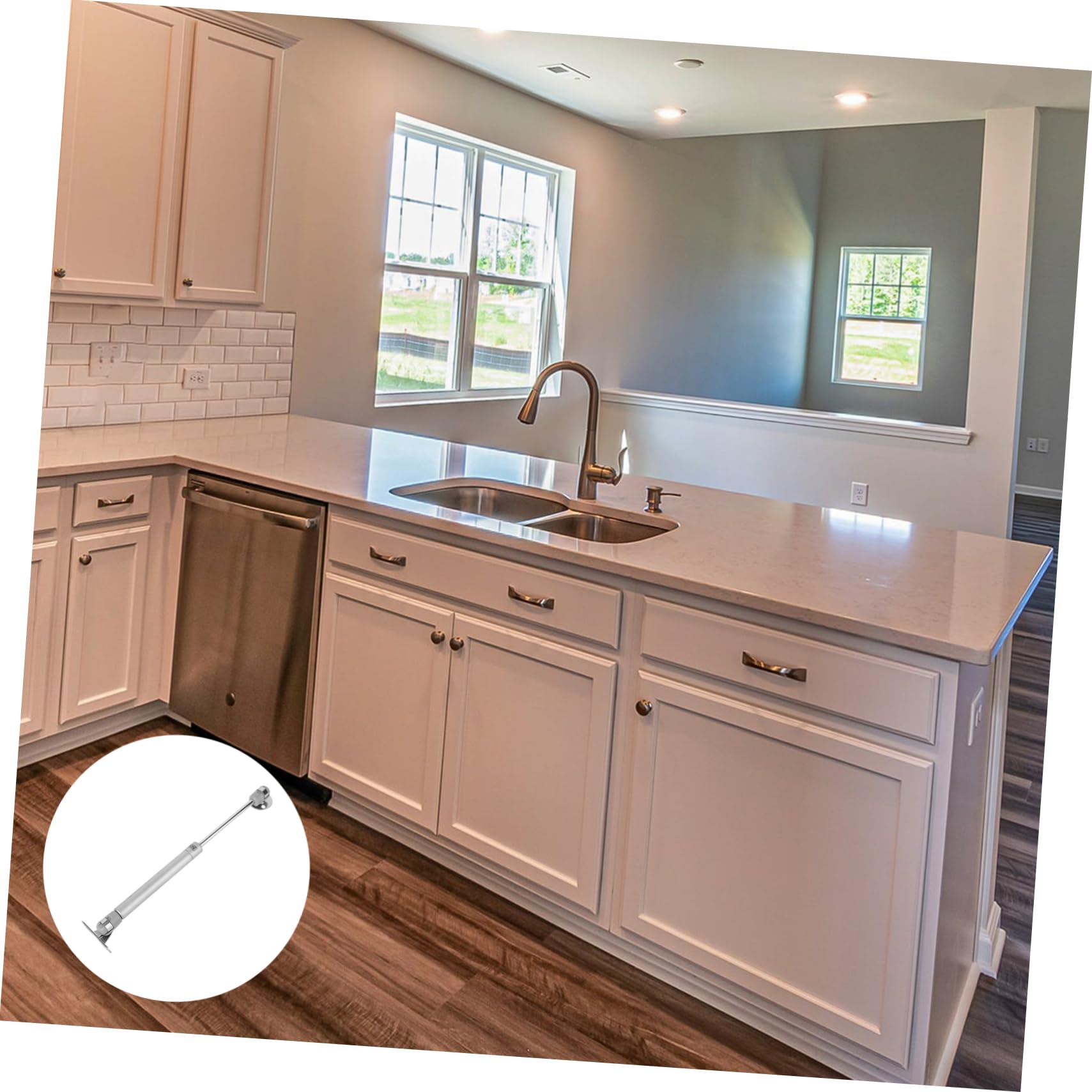 HAPINARY Hydraulic Gas Spring Strut for Cabinet 2 Pcs Rv Cabinet Struts Sturdy Metal Full-Stage Damper 90° Open Angle