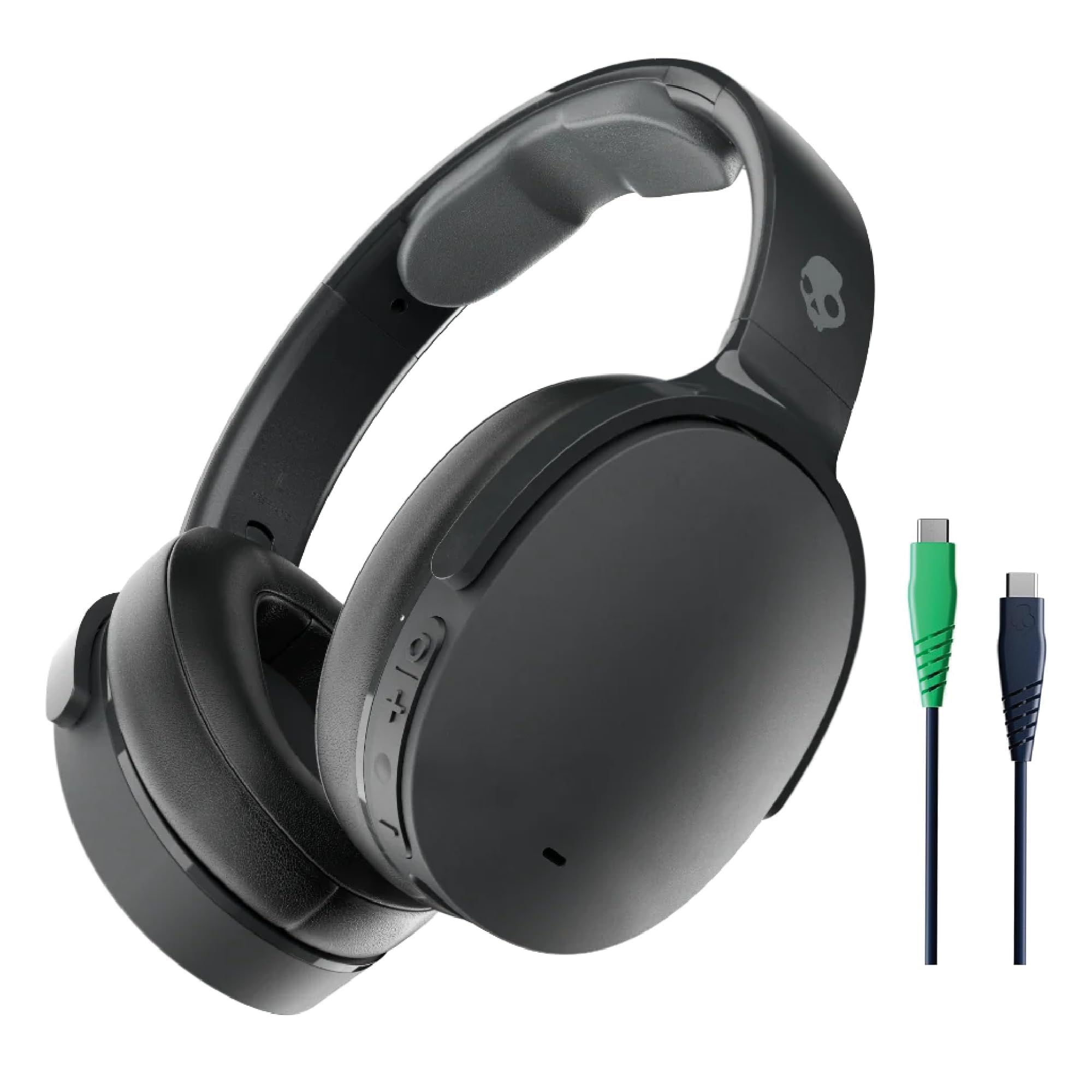 SkullcandyHesh ANC Wireless Over-Ear Bluetooth Headphones with Extra USB-C Charging Cable, Active Noise Canceling, 22 Hrs Battery, Foldable Lightweight Design, Microphone iPhone Android - True Black