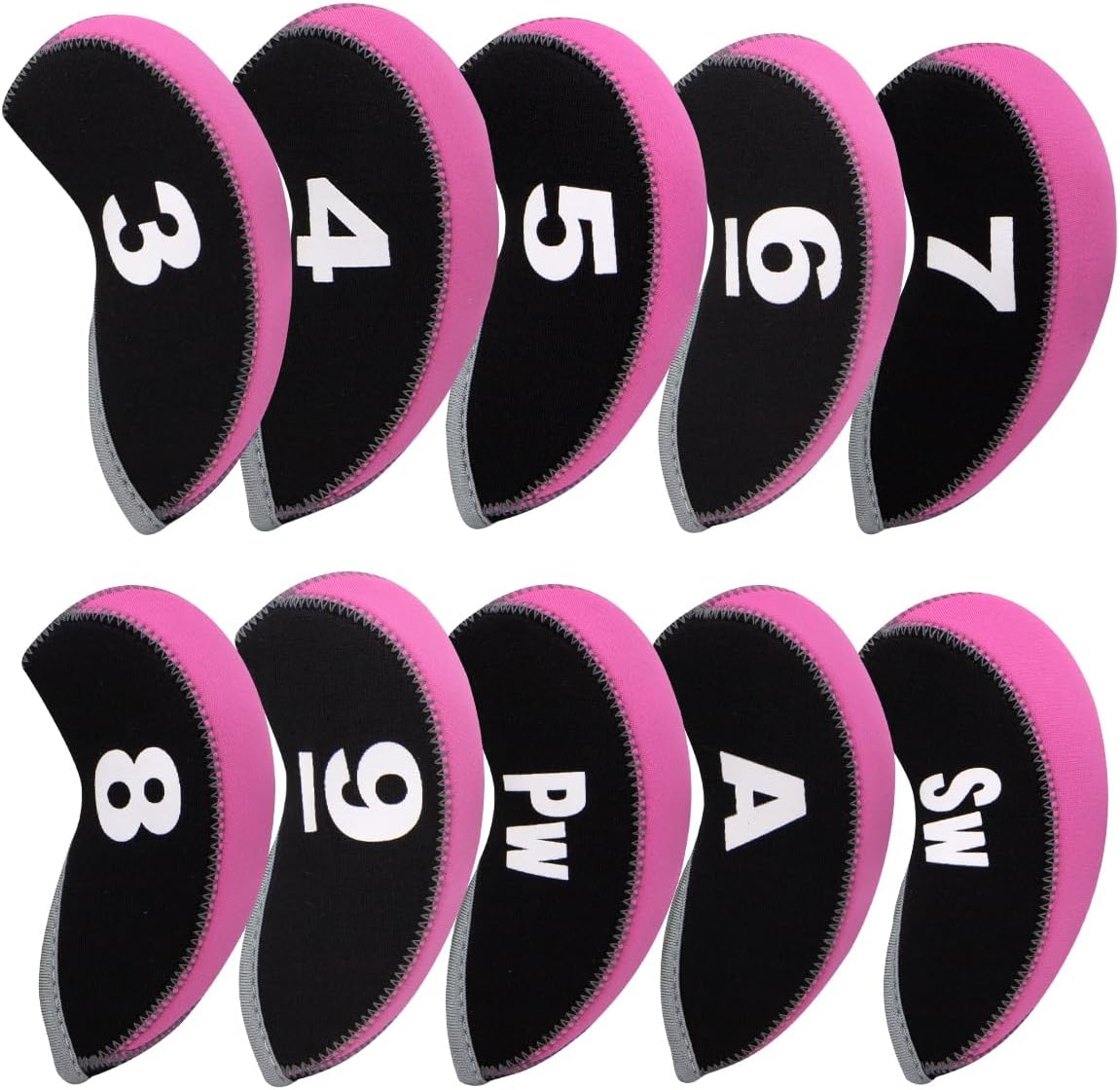 Golf Iron Covers,Golf Iron Head Covers Neoprene Golf Iron Covers Set 11pcs/10pcs Golf Iron Headcovers,Golf Club Head Covers for Iron Club Fit All Brands Titleist,Callaway,Taylormade