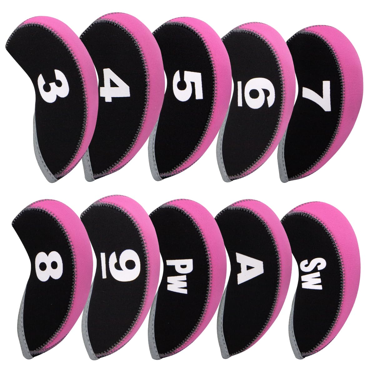 Golf Iron Covers,Golf Iron Head Covers Neoprene Golf Iron Covers Set 11pcs/10pcs Golf Iron Headcovers,Golf Club Head Covers for Iron Club Fit All Brands Titleist,Callaway,Taylormade