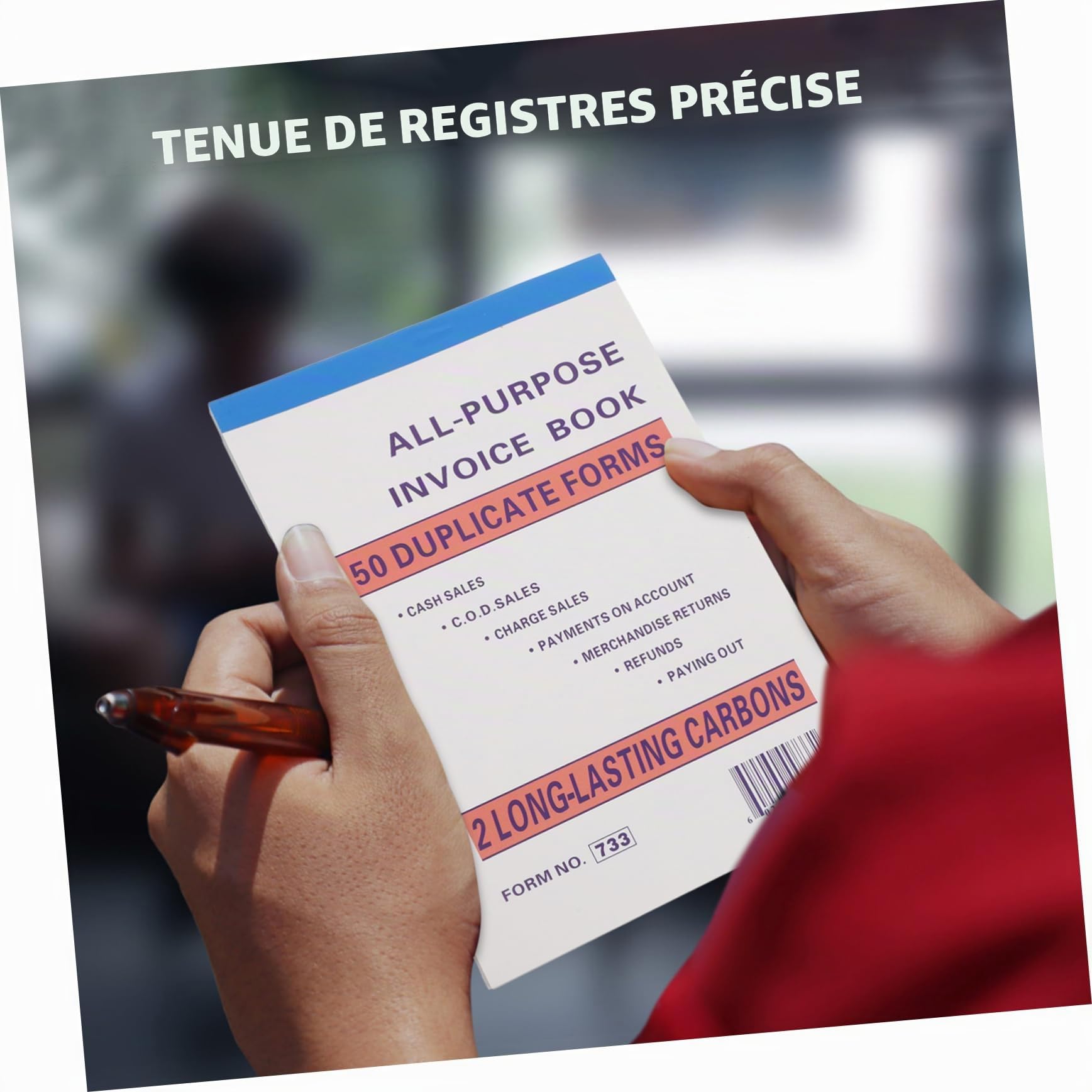 Carnet de Commande Restaurant, Carnet de Reçus en Papier Blanc, Suivi des Commandes à Colonnes Multiples, Tenue Précise des Registres pour Restaurants et Commerce Extérieur