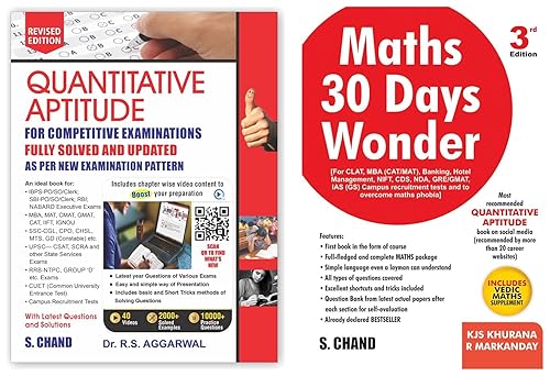 Quantitative Aptitude for Competitive Examinations - 2022/edition-S Chand Publishing-Paperback_Edition-2022 &amp; Maths 30 Days Wonder, 3/e