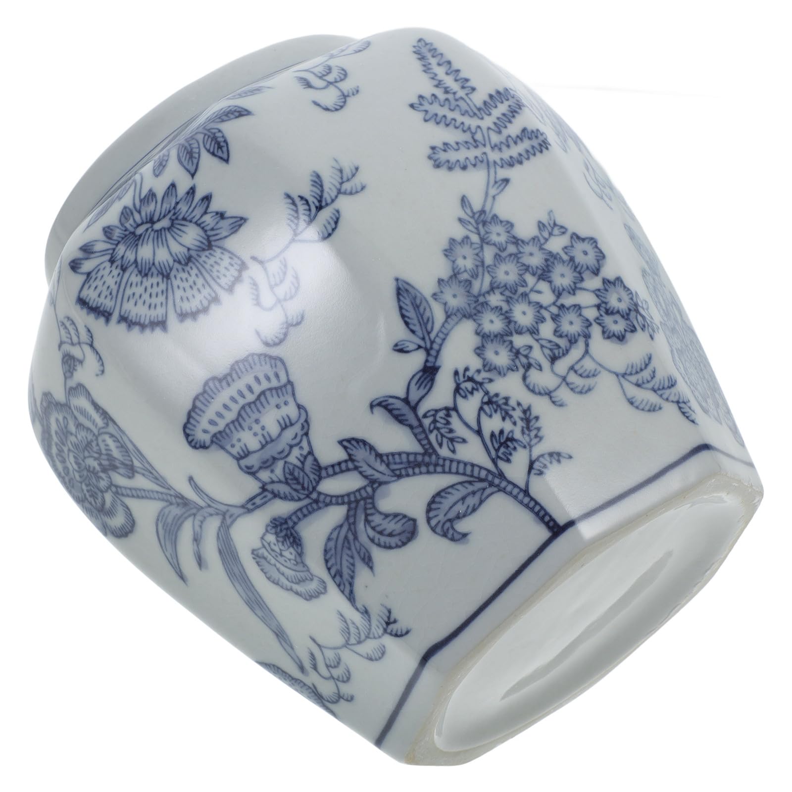 DOITOOL Jarrón Floral de Cerámica Azul Estilo Chino Diseño Delicado y Tacto Agradable para Decoración en Hogares y Entradas