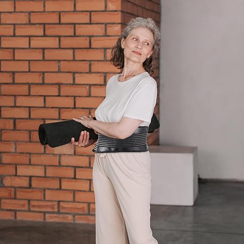 Miniatura 5 de Cinturón de apoyo lumbar autocalentable unisex para invierno, fuerte apoyo para abdomen, entrenador de cintura para alivio de espalda baja y mejora
