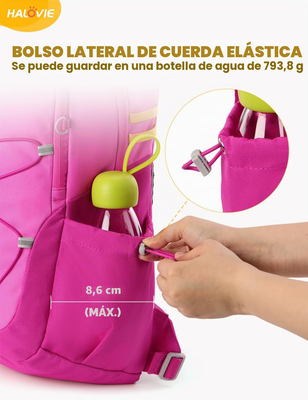 HALOVIE Mochila Infantil para Excursion Pequeña 15L para Niño y Niña, Senderismo y Trekking Ideal para Viajes y Escuela