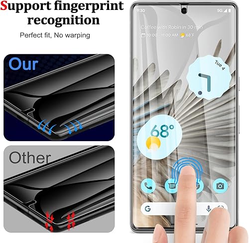 Miniatura 4 de Paquete de 3 protectores de pantalla para Google Pixel 7 Pro, protector de pantalla de TPU suave (no vidrio), antiarañazos, alta definición, sin