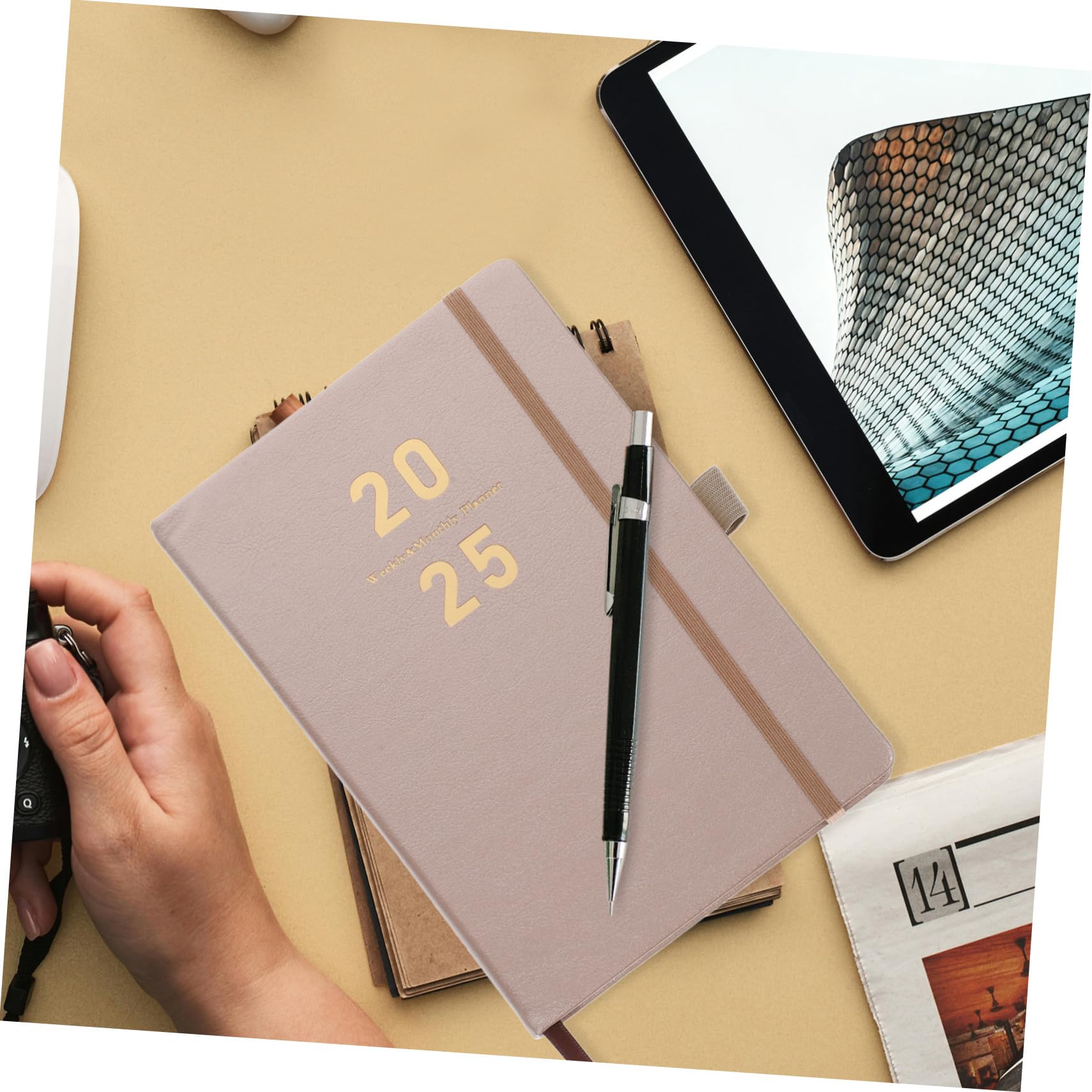 LALAFINA Planner Accademico Multifunzione Agenda Mensile e Settimanale Portatile Con Penna Inclusa Notebook Per Scrittura e Organizzazione Accessorio Ufficio Per Studenti e Lavoratori