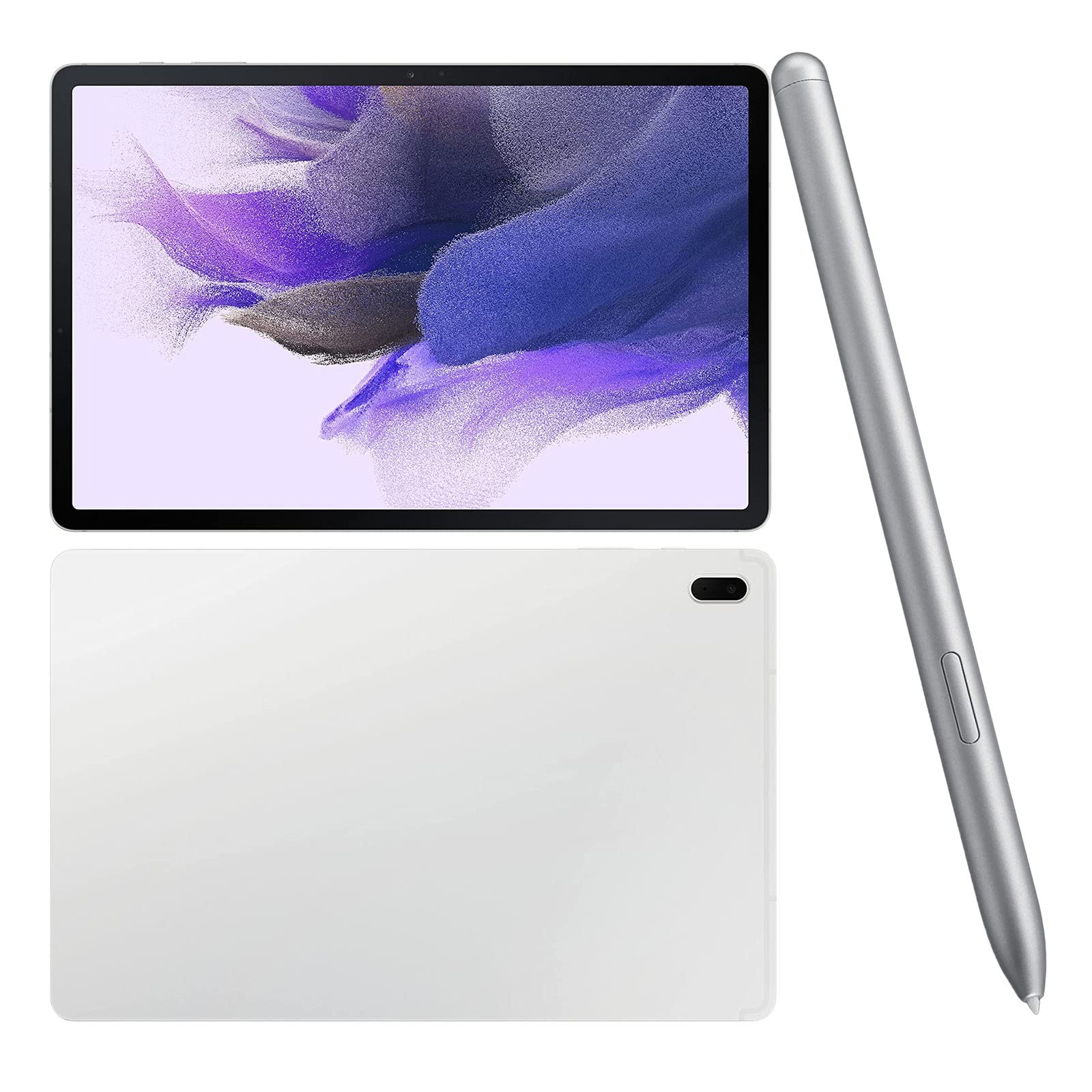 Galaxy Tab S7 FE S Pen - Lápiz capacitivo de repuesto para Samsung Galaxy Tab S7 FE SM-T730, SM-T733, SM-T736B Touch Pen + puntas/puntas (plata mística)