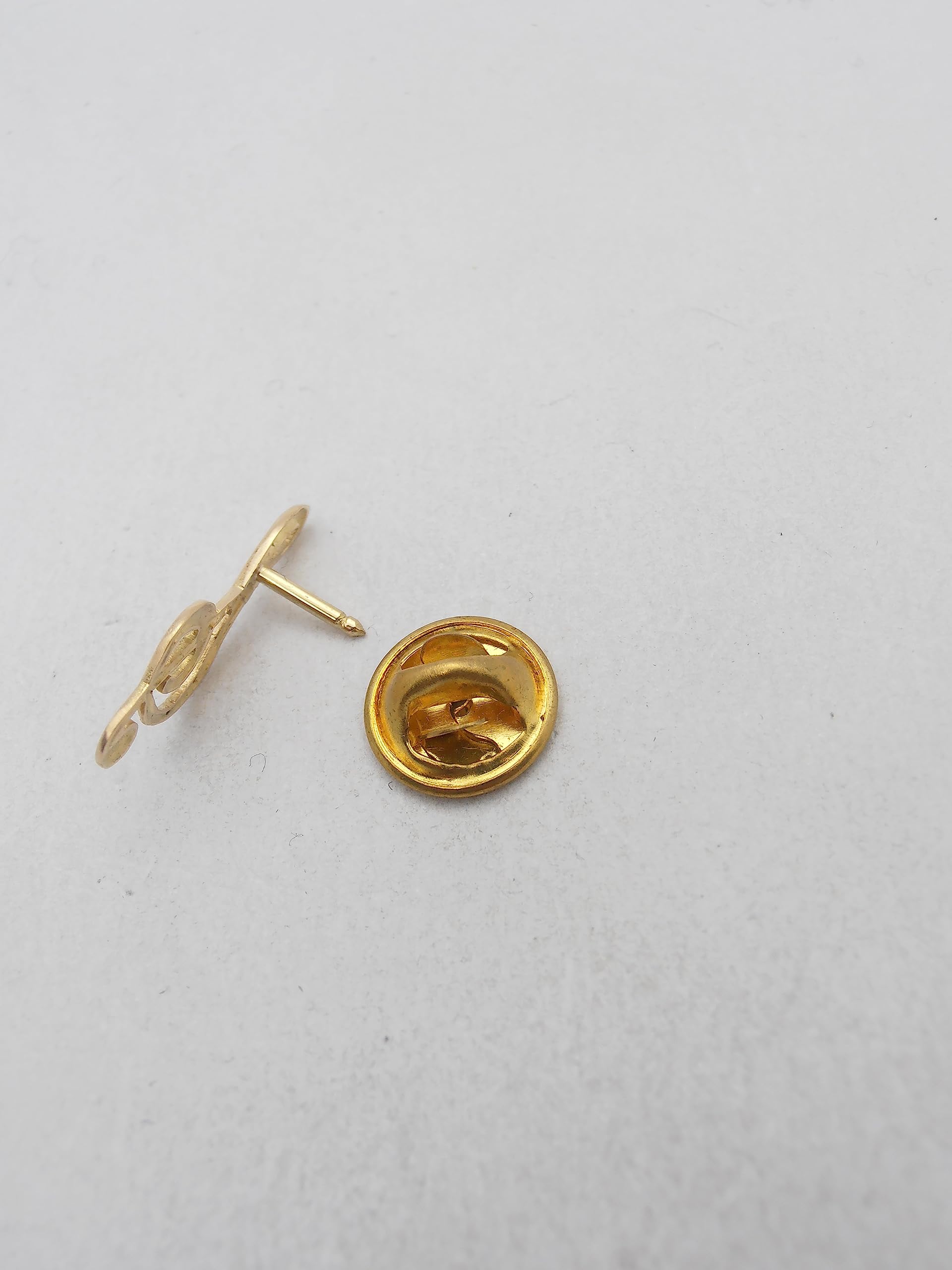 Chiave di Violino : Spilla da giacca in Oro Giallo 18 Kt (750 millesimi) - Sol - Musica - Musicista