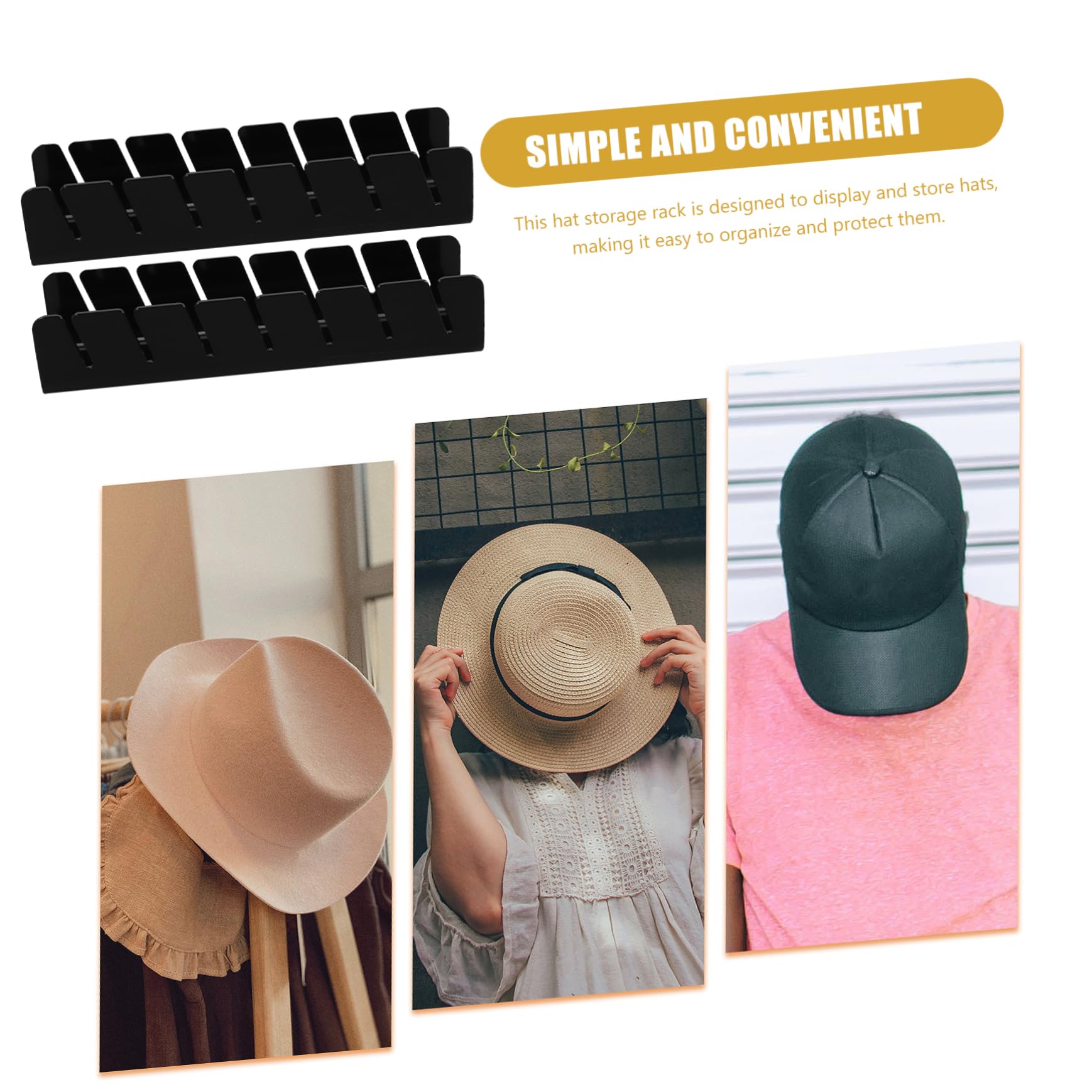 Gatuida 6piezas Organizador De Sombreros Soporte Para Gorras De Béisbol Estante De Almacenamiento Compacto y Portátil Diseño Versátil Para Mantener El Closet Organizado