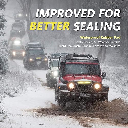 Miniatura 9 de Chelhead Barra de luz LED delgada, barra de luz de 7 pulgadas, haz de inundación, luz antiniebla amarilla, fila única, 30 W, 3600 lm, barra de faros