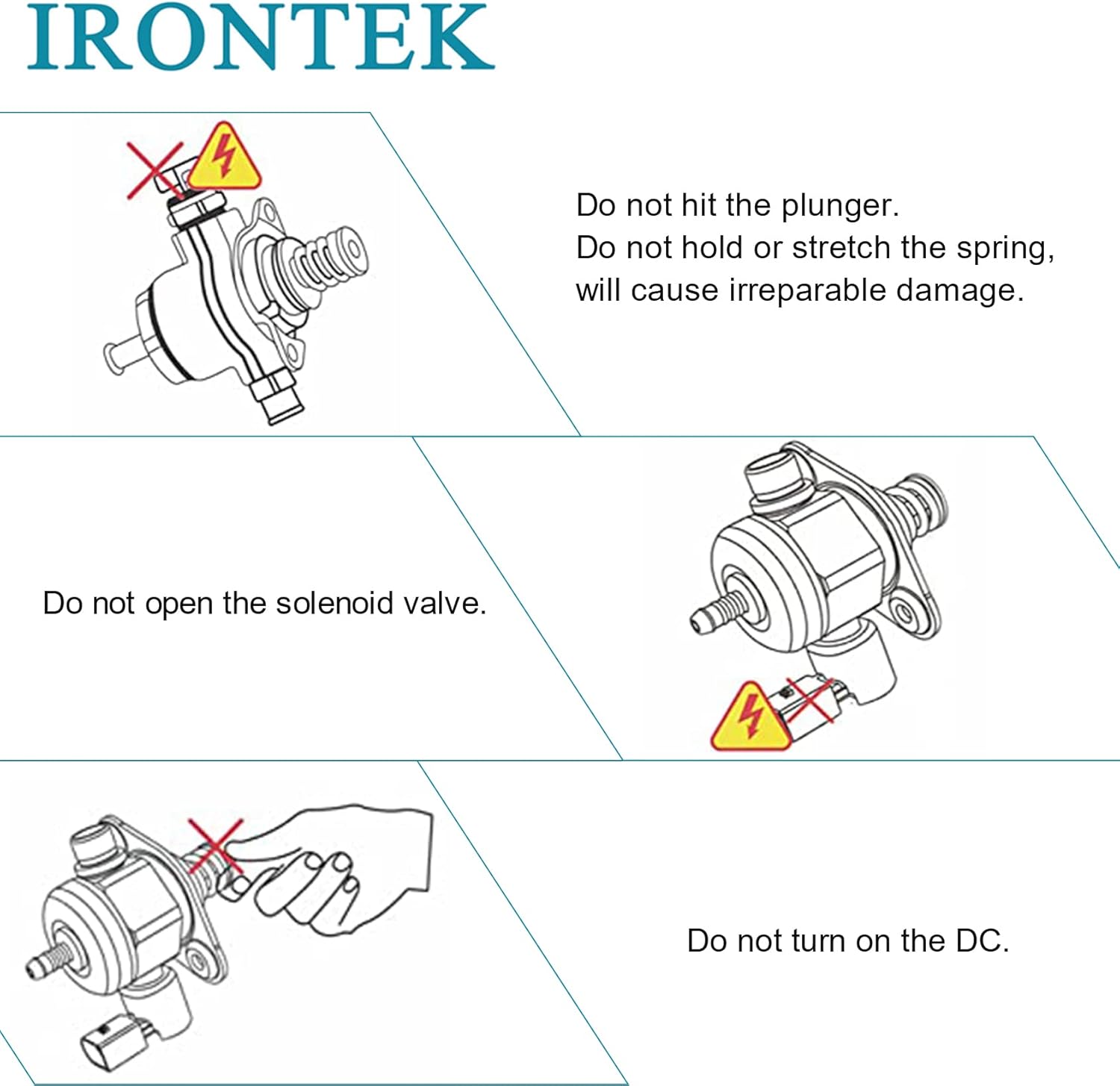 IRONTEK High Pressure Fuel Pump 06J127025J Fit Audi [09-14 A4, 08-14 A4 Quattro], 10-14 for Audi A5, A5 Quattro, 12-14 for Audi A6, 13-14 for Audi A6 Quattro, 11-14 for Audi TT Quattro : Automotive