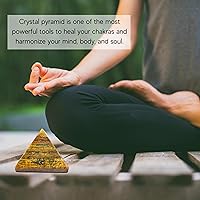 Vista 26 de Amazing Gemstone Amethyst Pyramid Crystal Healing Stones - 2" Great Pyramid Figurine of Natural Stone Pyramid for Meditation, Reiki, Chakra