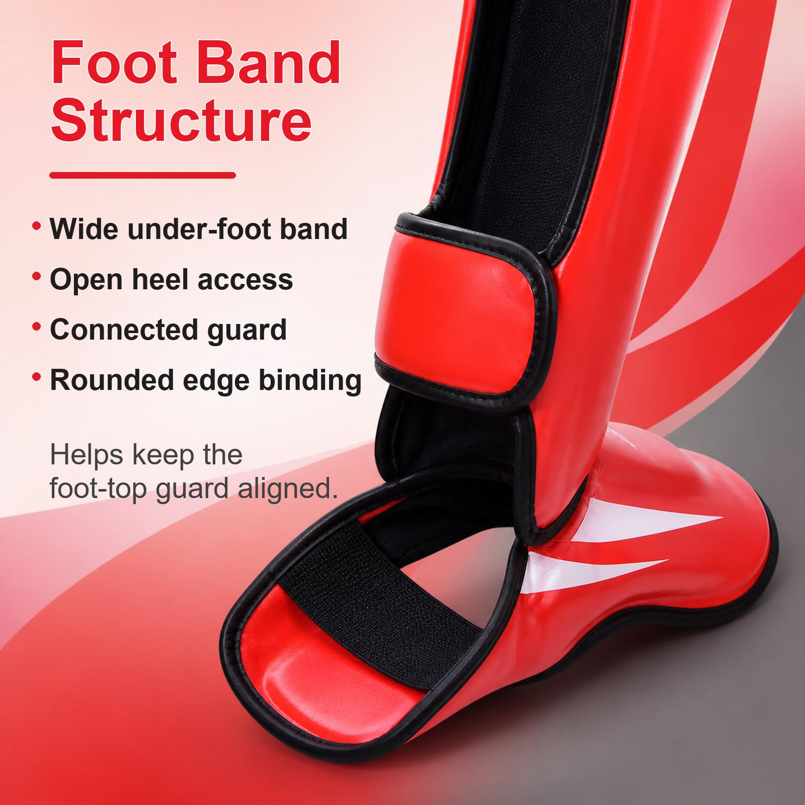Parastinchi Piedi Protezione Shin Guard,Piedi Protezione Shin Guard,Parastinchi Spessi,Regolabili,vestibilità Sicura,Comodo,per Boxe,Taekwondo,Muay Thai,Sport da Combattimento